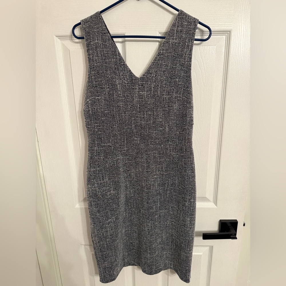 Banana Republic - blue & white tweed dress